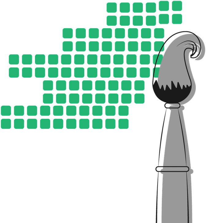 Illustration einer Rastergrafik