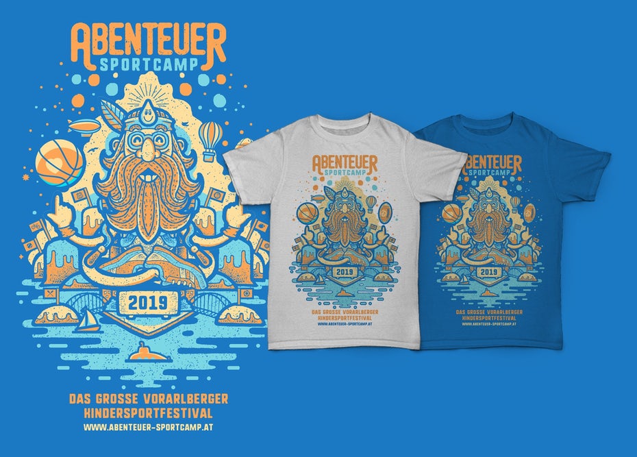 T-Shirt-Design mit Vektorgrafik