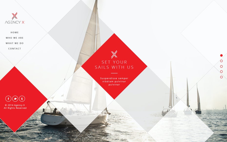 Webdesign mit dem Einsatz von Formen