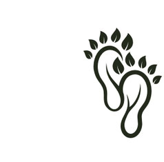 Beispiel für Gleitspiegelungssymmetrie - zwei Fussabdrücke