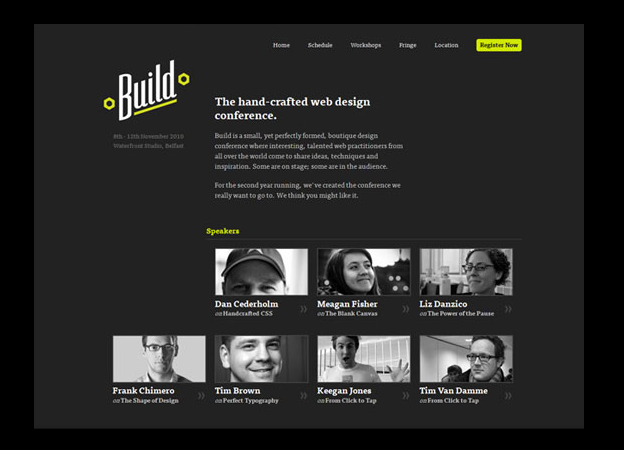 Z-Muster auf der Website von Build